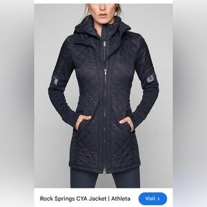 Athleta Women's Navy Quilted Ski Jacket
